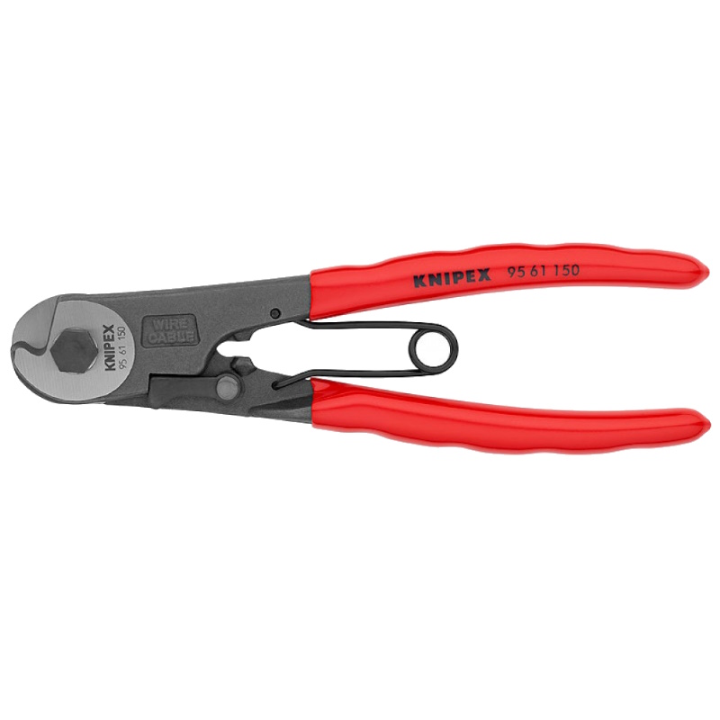 Тросорез компактный для реза боуденовского троса Knipex KN-9561150, 150 мм, пружина, обливные ручки в Твери