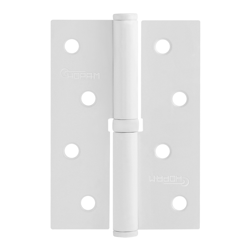 Петля дверная разъемная Нора-М 18694, 750-4", STD 100*70*2.5, без колпачка, белый, левая