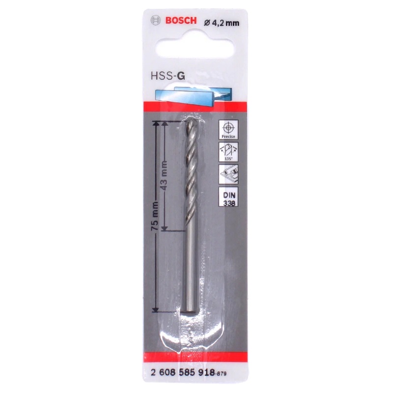Сверло по металлу Bosch 2.608.585.918, HSS-G, 4,2 мм, 1 штука в Твери