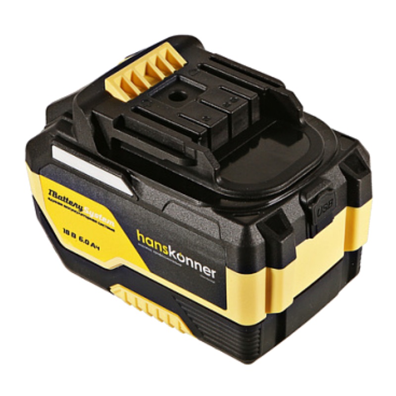 Аккумулятор Hanskonner HBP2006, 18 В, 1BS, 6.0 Ач, USB-разъем