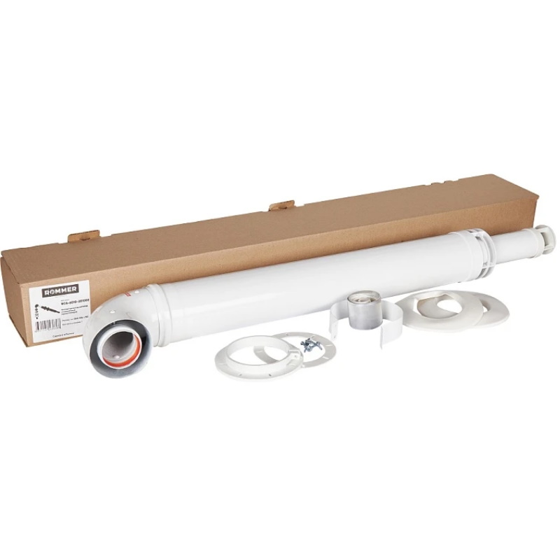 Комплект дымохода Rommer RCA-6010-251000, антилед, универсальный, 60/100 - 1000мм в Вологде