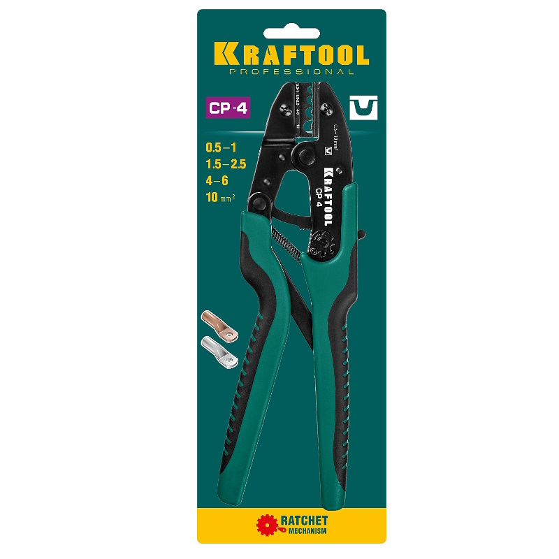 Пресс-клещи для медных наконечников и гильз Kraftool CP-4 45461-4, 0.5 - 10 мм.кв   в Иваново