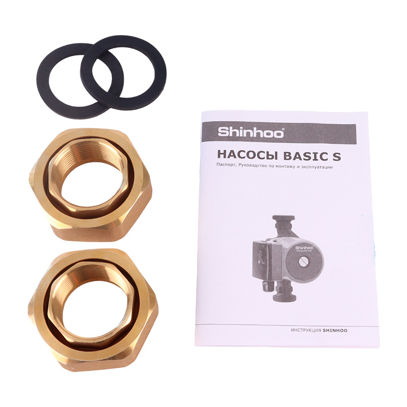 Насос циркуляционный с гайками Shinhoo BASIC S 32-6S 71211005 к газовому котлу