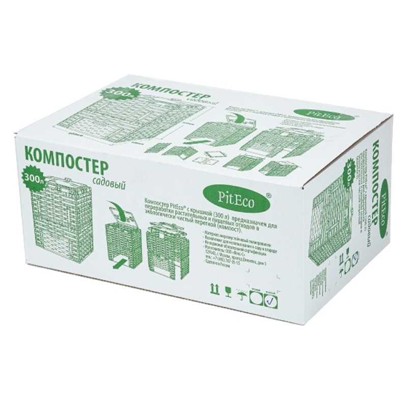 Компостер для дачи Piteco К2130 (300 л, зелёный, пластиковый)