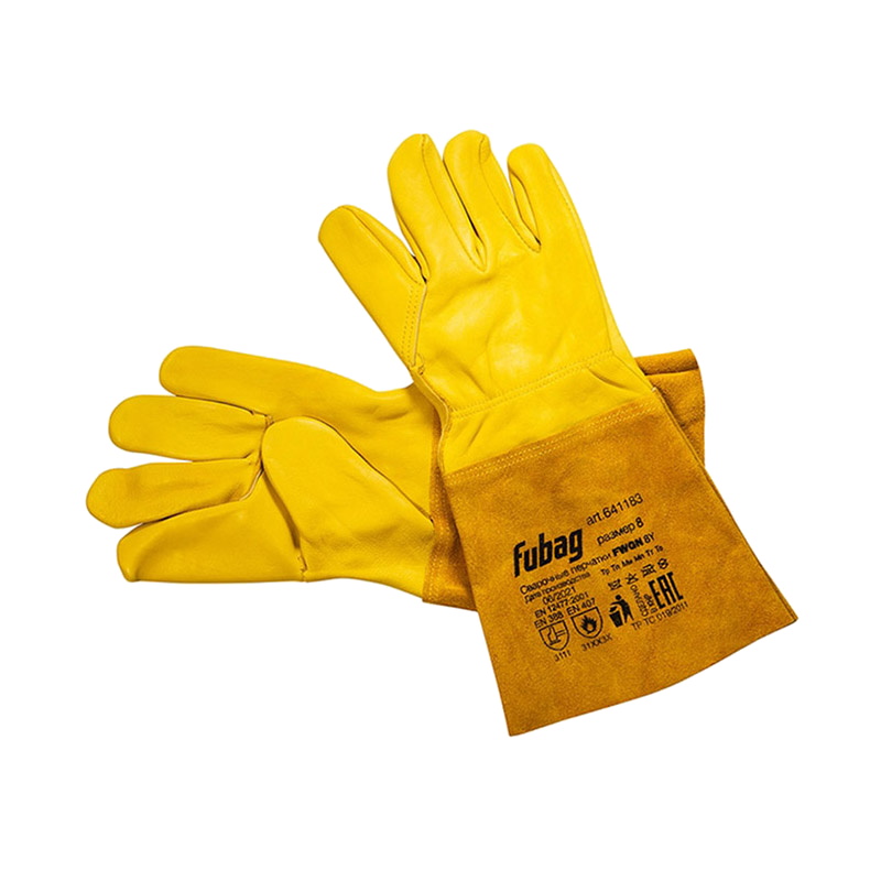 Сварочные краги Fubag FUBAG FWGN 8Y 641183 TIG без подкладки желтые 1150₽