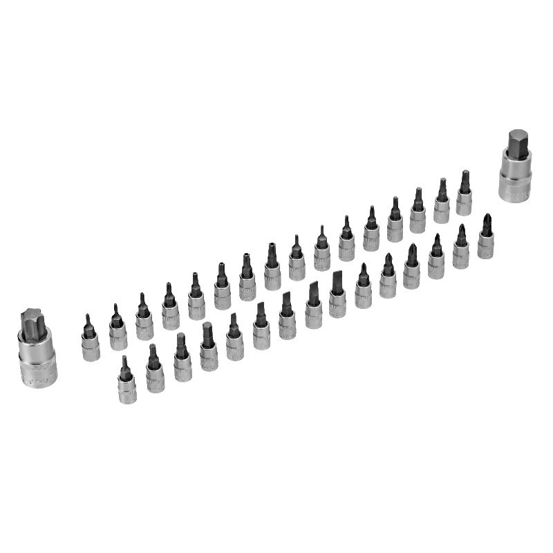 Набор инструментов Denzel 15806, 1/2", 1/4", CrV, S2, пластиковый кейс, 194 предмета