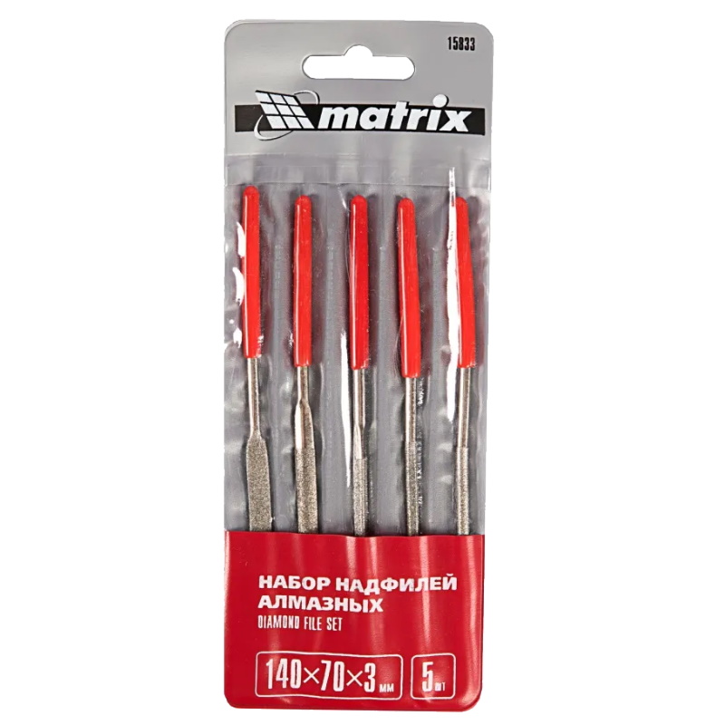 Набор алмазных надфилей Matrix 15833, 140х70х3, 5 шт. в Иваново
