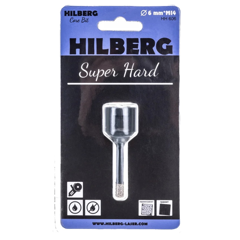 Коронка алмазная Hilberg HH606, 6 мм Super Hard M14  в Твери
