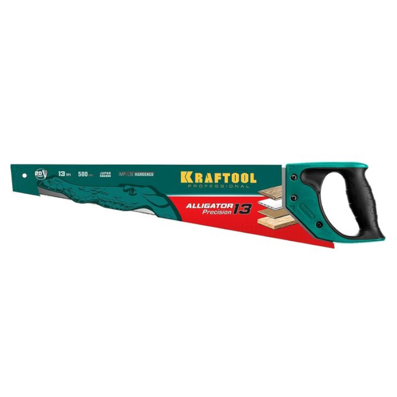 Ножовка для точного реза Kraftool Alligator Precision 13 15225-50, 500 мм в Муроме