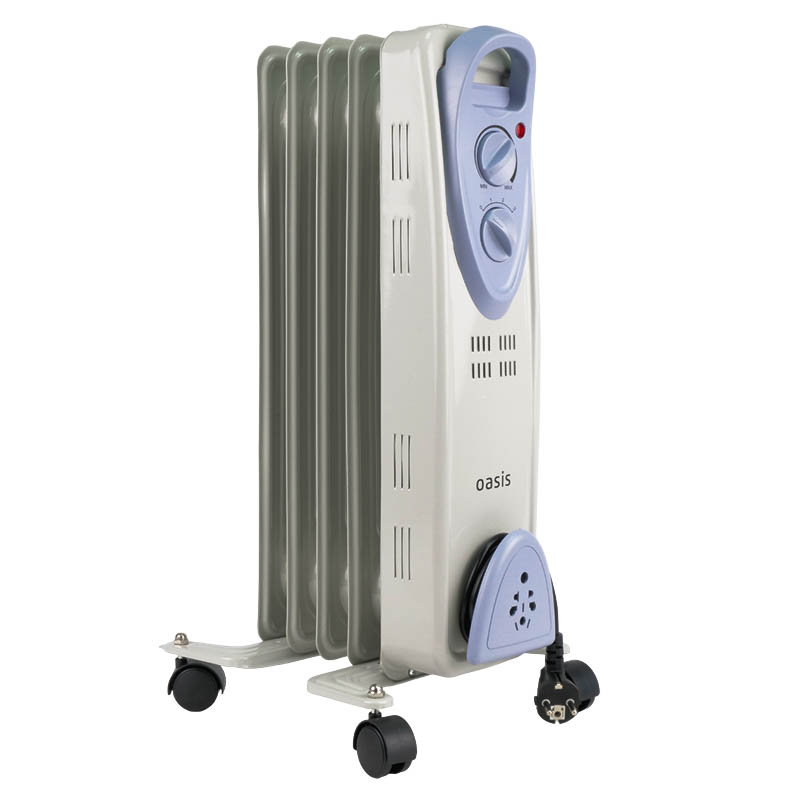 Масляный радиатор Oasis US-10 (5 секций, терморегулятор, 3 режима обогрева)