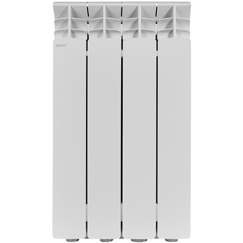 Радиатор Stout GAMMA 500 SRA-3310-050004, 4 секции, алюминиевый, боковое подключение (белый RAL 9010) в Костроме