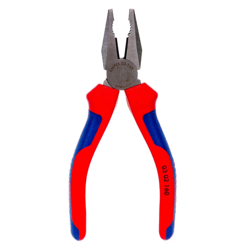 Плоскогубцы комбинированные Knipex KN-0302160SB, 160 мм, фосфатированные, 2-комп ручки, SB