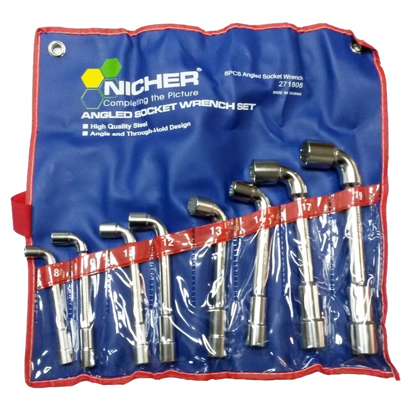 Ключи угловые торцевые 271808C (набор 8шт) NICHER®