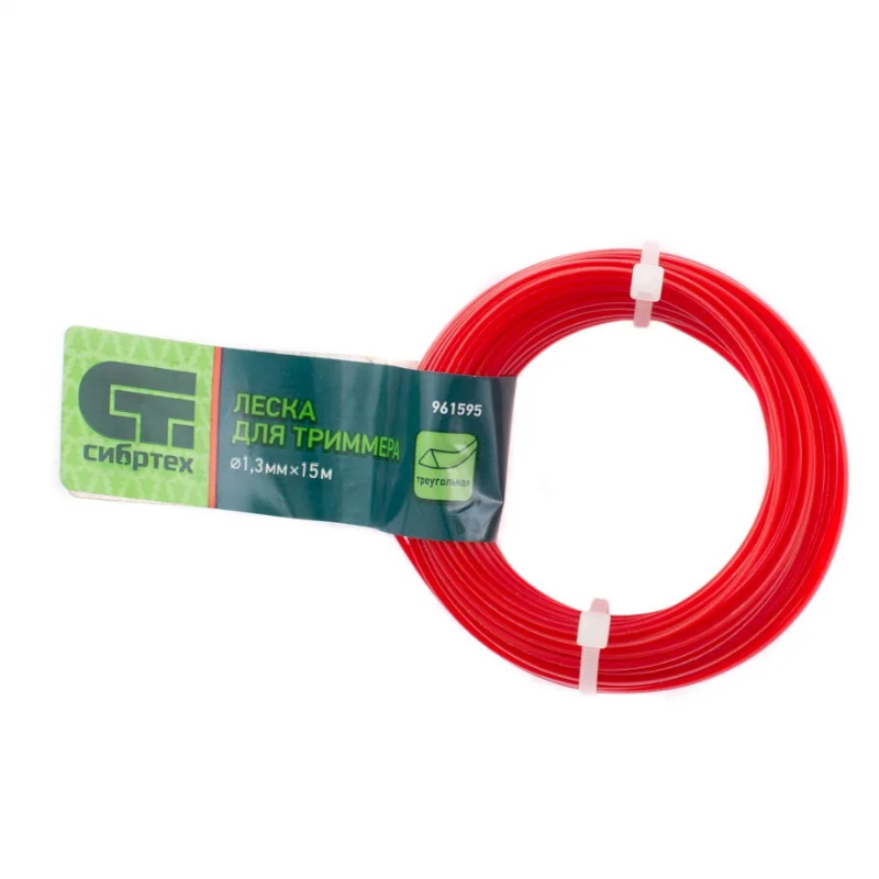Леска для триммера треугольная Сибртех 961595 13 ммх15 м Россия 44₽