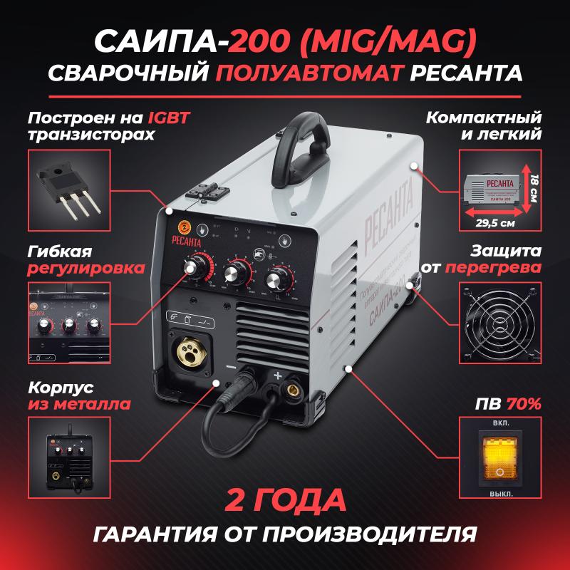 Сварочный полуавтомат Ресанта САИПА-200