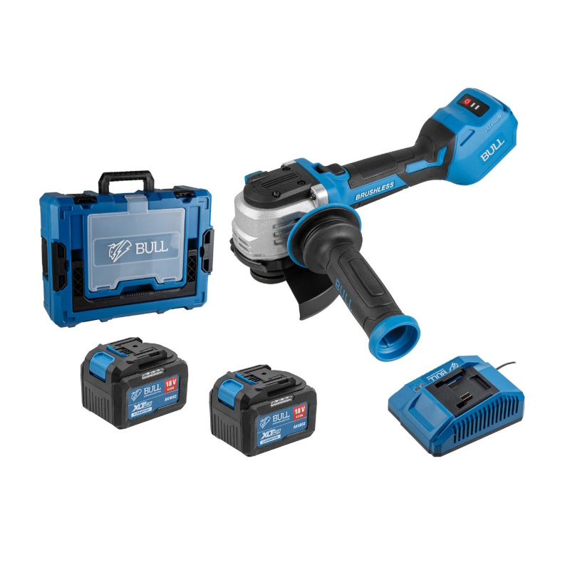 Угловая шлифмашина (болгарка) аккумуляторная Bull CSG 1812-1 SR Xcase XLTpro 1333998, 125 мм, 18 В, плавный пуск, регулировка оборотов, в кейсе в Переславле
