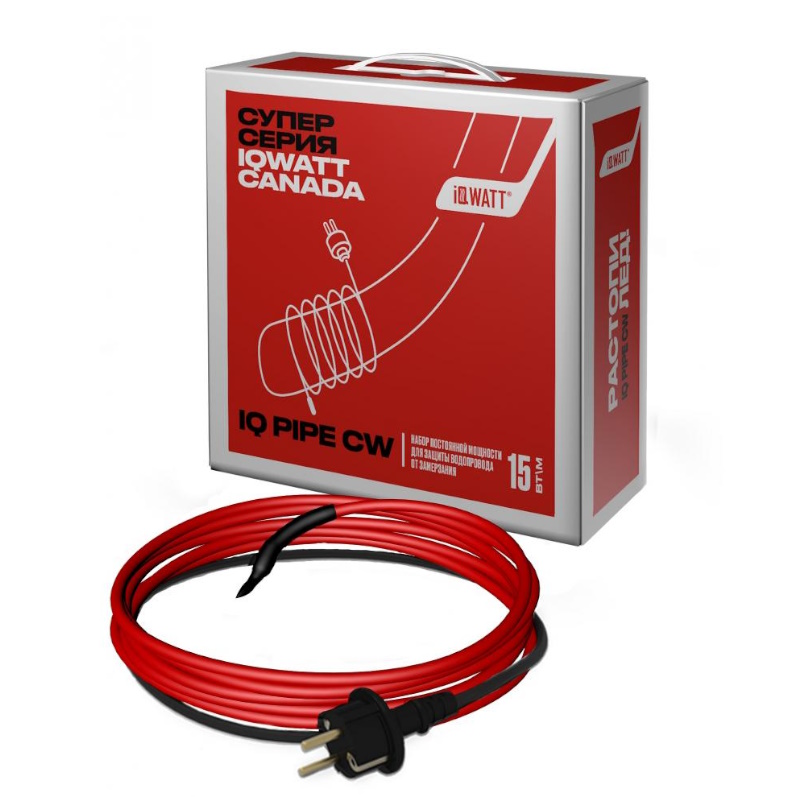 Набор постоянной мощности для защиты водопровода от замерзания Iqwatt IQ PIPE CW 20m 00707 6773₽