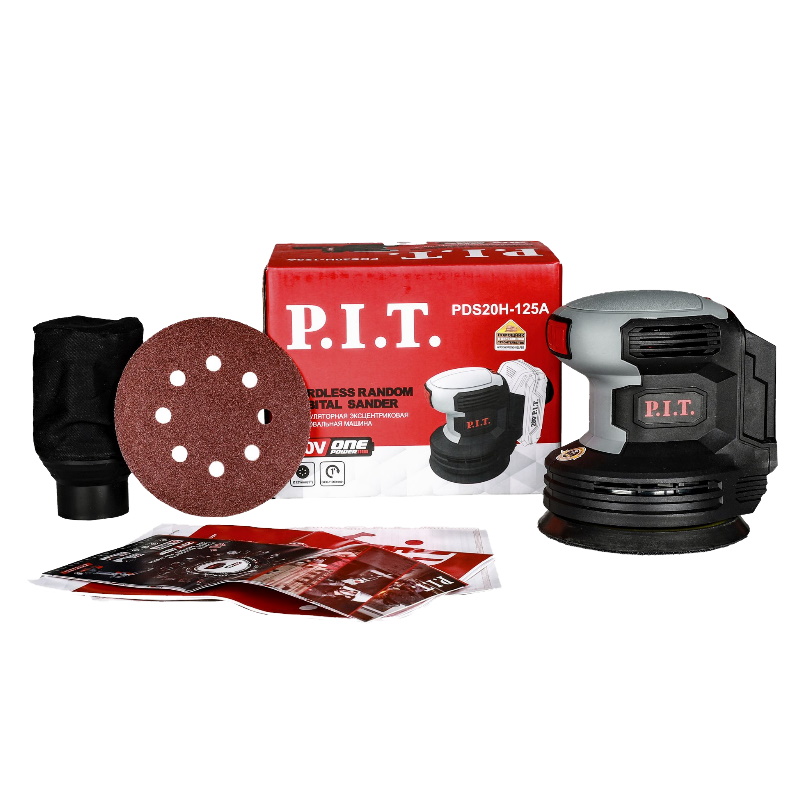 Шлифмашина орбитальная аккумуляторная P.I.T. PDS20H-125A Solo (20 В, 125 мм, 6000-11000 об/мин) в Иваново