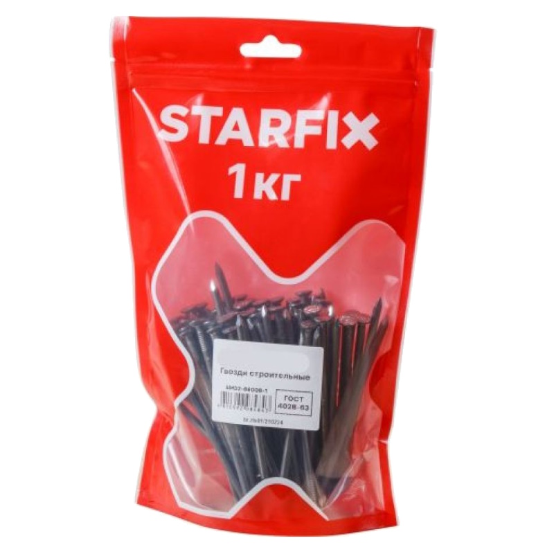 Гвозди строительные Starfix SMD2-45928-1, 2.0х40 мм, ГОСТ 4028-63 (1 кг. в дой-паке)  в Коврове