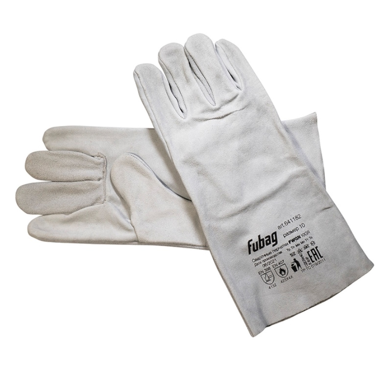 Сварочные краги Fubag FWGN 10GR 641182 без подкладки серые 570₽