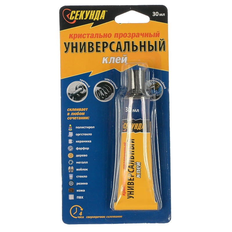 Клей универсальный Секунда 403-108, однокомпонентный, 30 мл