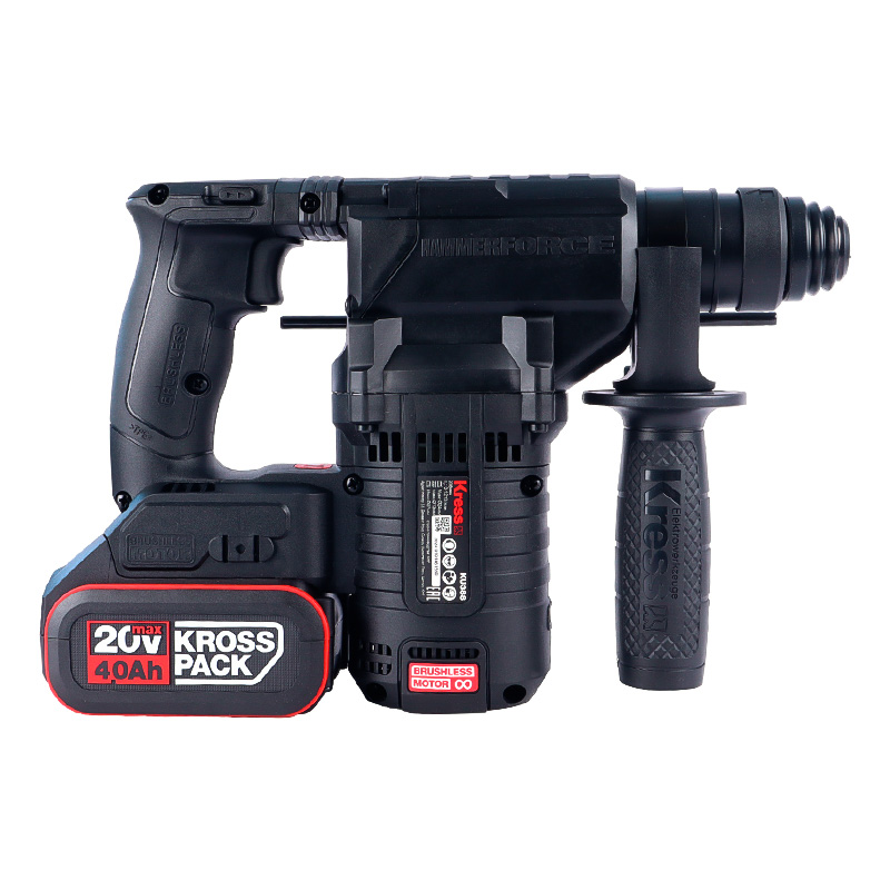 Перфоратор аккумуляторный Kress KU388, бесщеточный, 20В, 4Ач х2, кейс