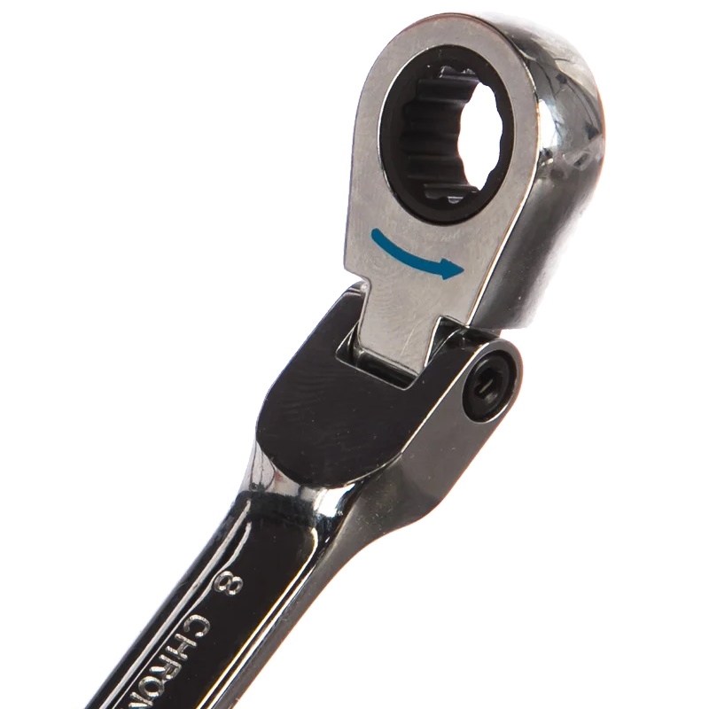 Ключ накидной шарнирный JTC JTC-5033, с трещоткой 8х10, длина 125 мм