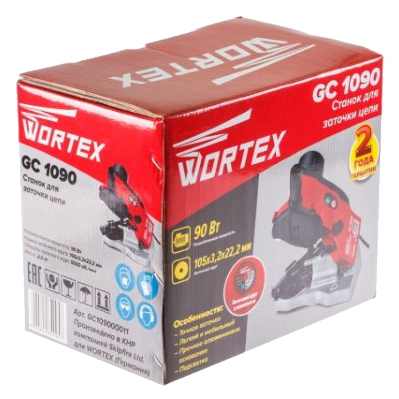 Станок заточной для цепи Wortex GC 1090 GC109000011, 90 Вт, 5000 об, 105 мм круг в Угличе