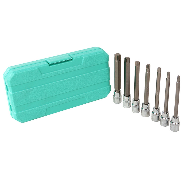 Набор головок Sturm 1045-18-T7-110, TORX 3/8",  110мм,  T25-60,  7шт,  пластиковый кейс,  СrV