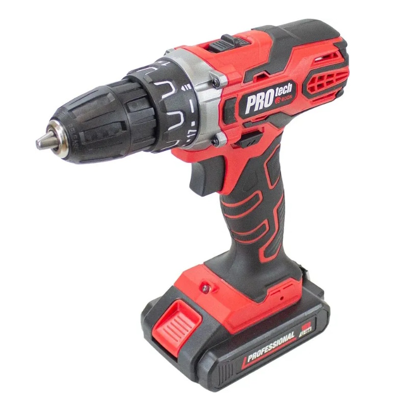 Дрель шуруповерт аккумуляторная Edon PROtech PRO-16L1 + Набор оснастки  21454, 16В, 0-450/0-1450 об/мин, 1 АКБх2 Ач, слайдер, ЗУ