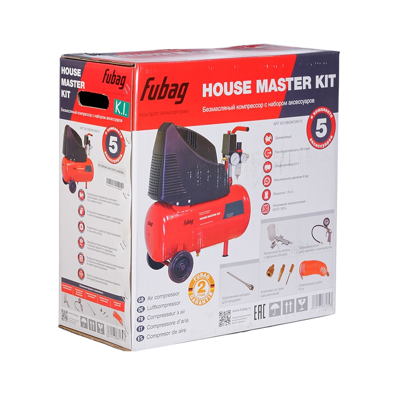 Компрессор Fubag HOUSE MASTER KIT (OL 195/24 + 5 предметов) в Коврове