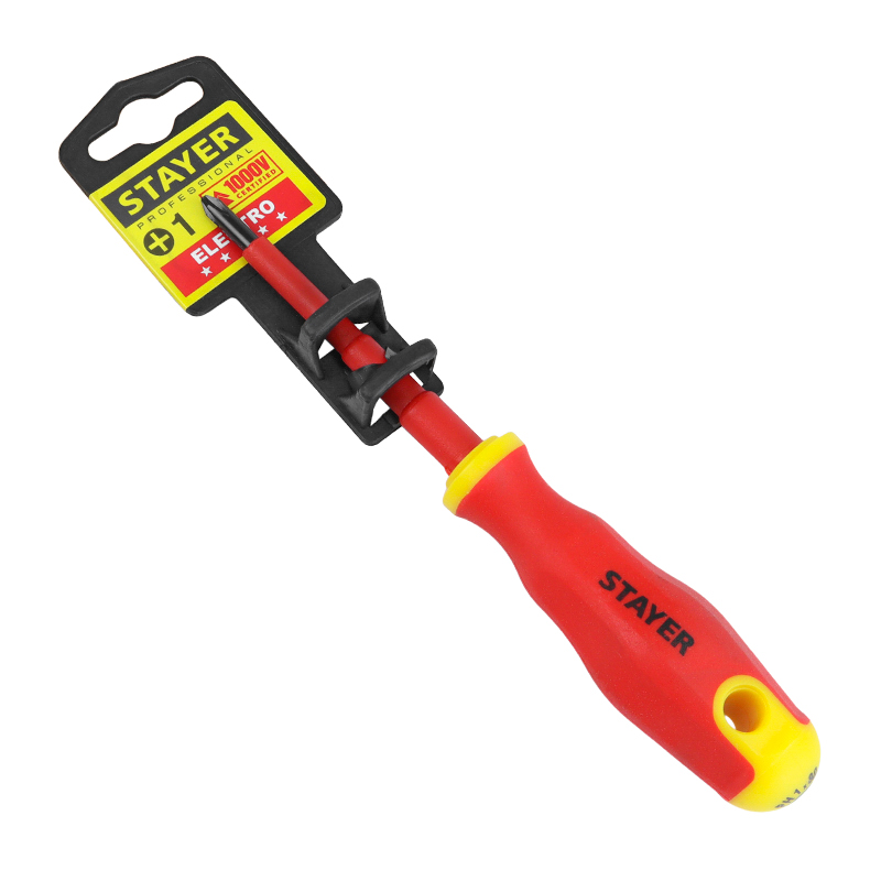 Отвертка диэлектрическая Stayer 25142-1-08, PH1x80 мм, до 1000 Вт в Туле