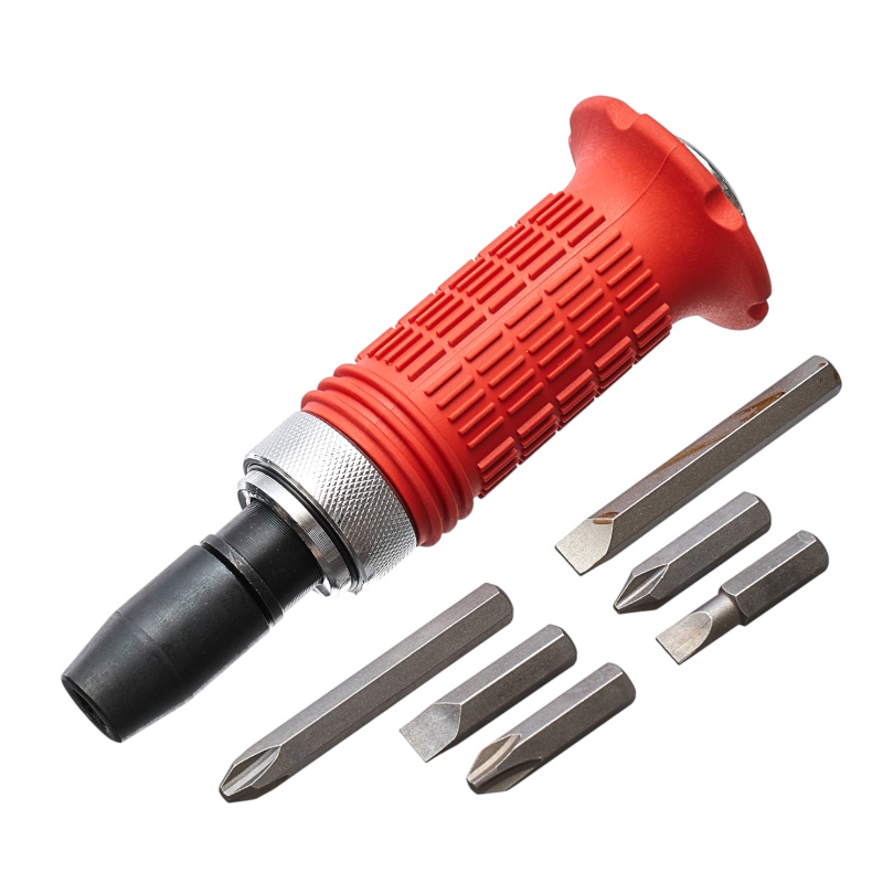 Отвёртка ударно-поворотная РемоКолор professional 33-2-717, 1/2", с битами 5/16" х 35 мм, CR-V, 8 предметов, кейс в Вологде