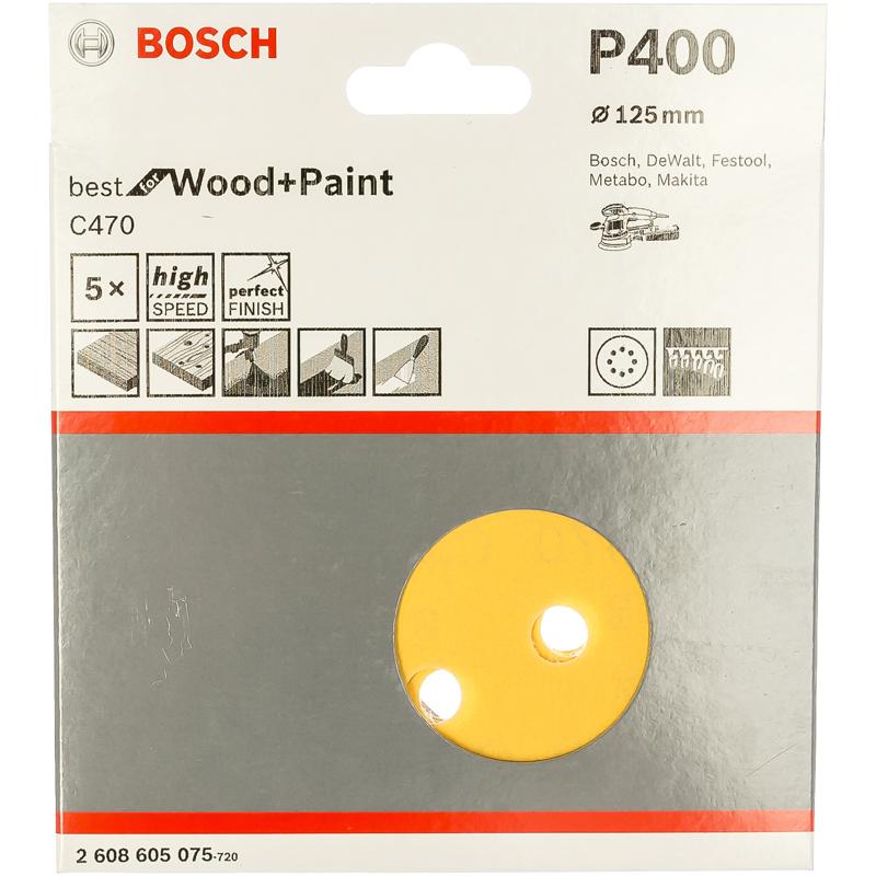 Шлифовальный круг Bosch Best for Wood 2.608.605.075 (125 мм, К400, 5 шт.) в Туле