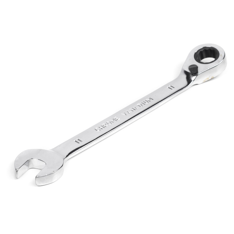 Ключ комбинированный трещоточный реверсивный Hortz 118793 11х11 мм хромирование 706₽