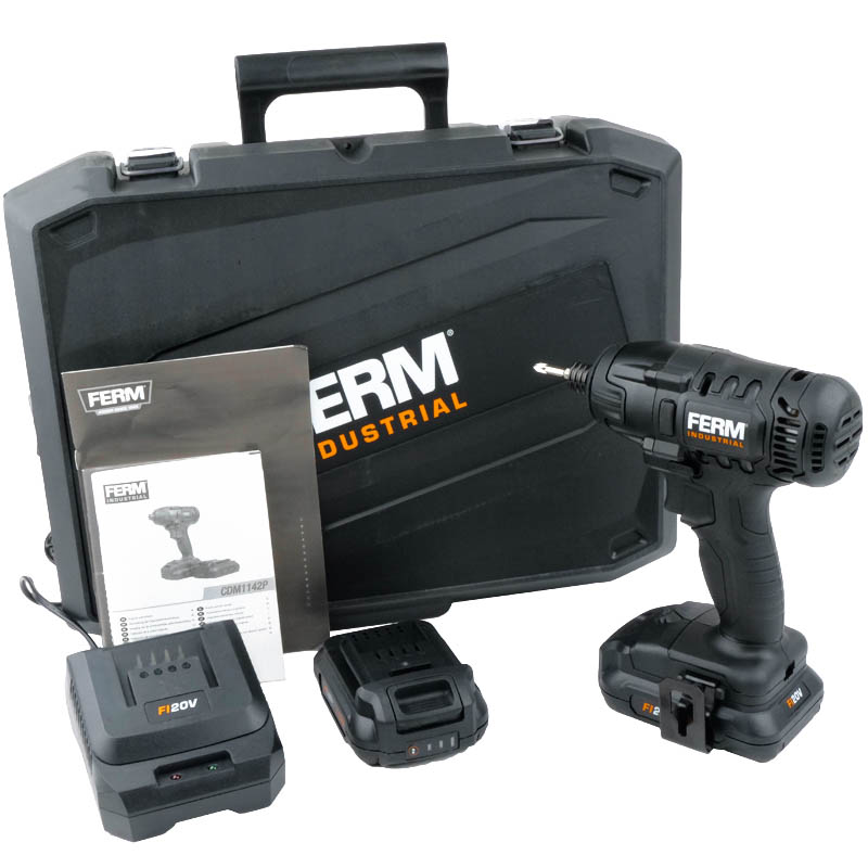 Аккумуляторный ударный гайковерт Ferm Industrial CDM1142P, 20В, 150Нм, 2,0 Ач, 2 акк., Li-ion, кейс. в Костроме