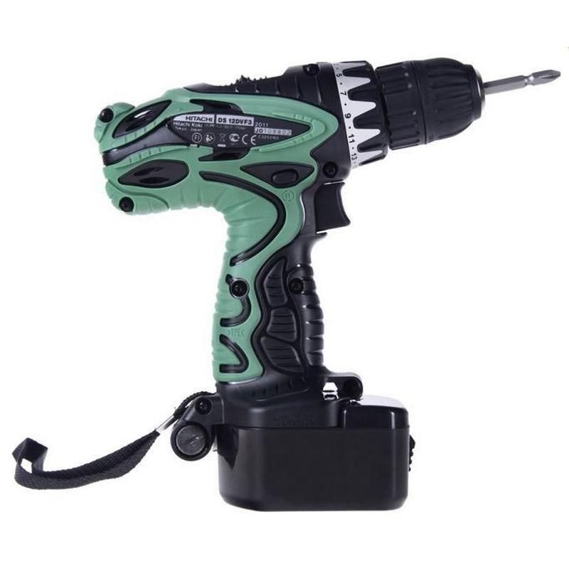 Аккумуляторная дрель-шуруповерт Hitachi DS12DVF3-TB + фонарь