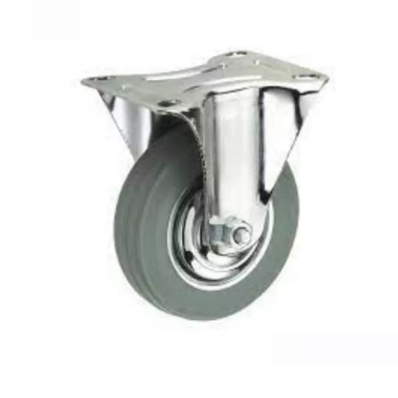 Колесо неповоротное TOR FC 54 f 1027208, 125 мм, серая резина  в Угличе
