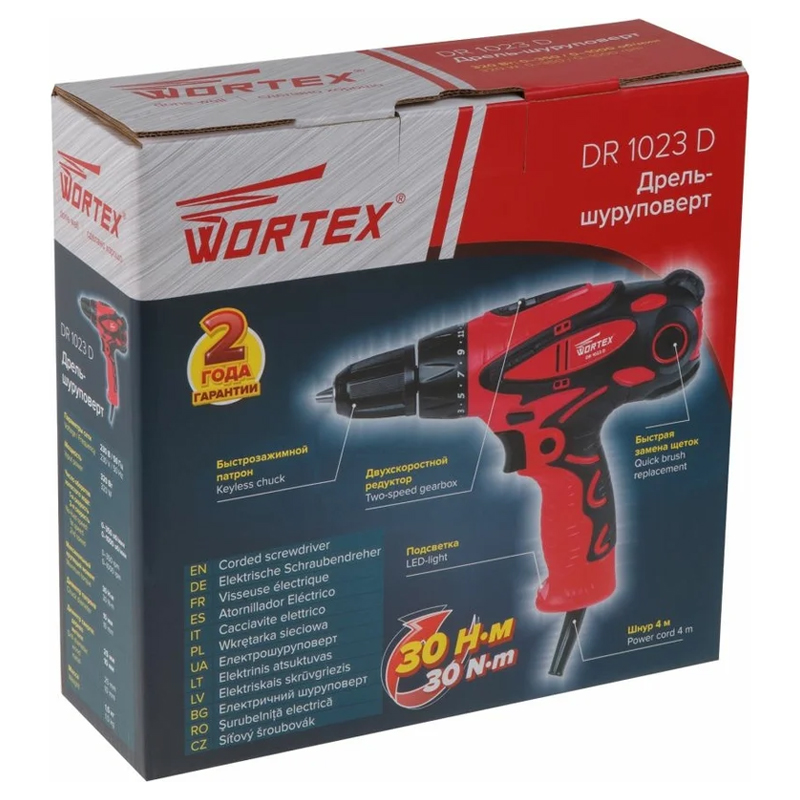 Дрель-шуруповерт Wortex DR 1023 D DR1023D0029