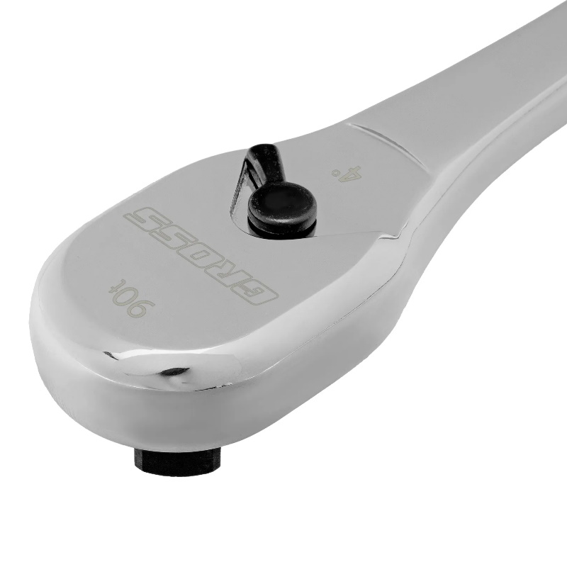 Ключ-трещотка Gross 14055, 1/2", CrV, 90 зубьев, усиленный, хром в Кинешме