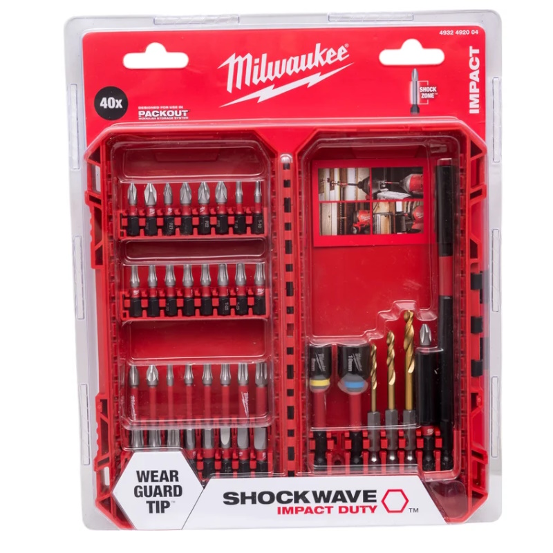 Набор бит Milwaukee SHOCKWAVE GEN III 932492004, 40 шт., в пластиковом кейсе в Твери