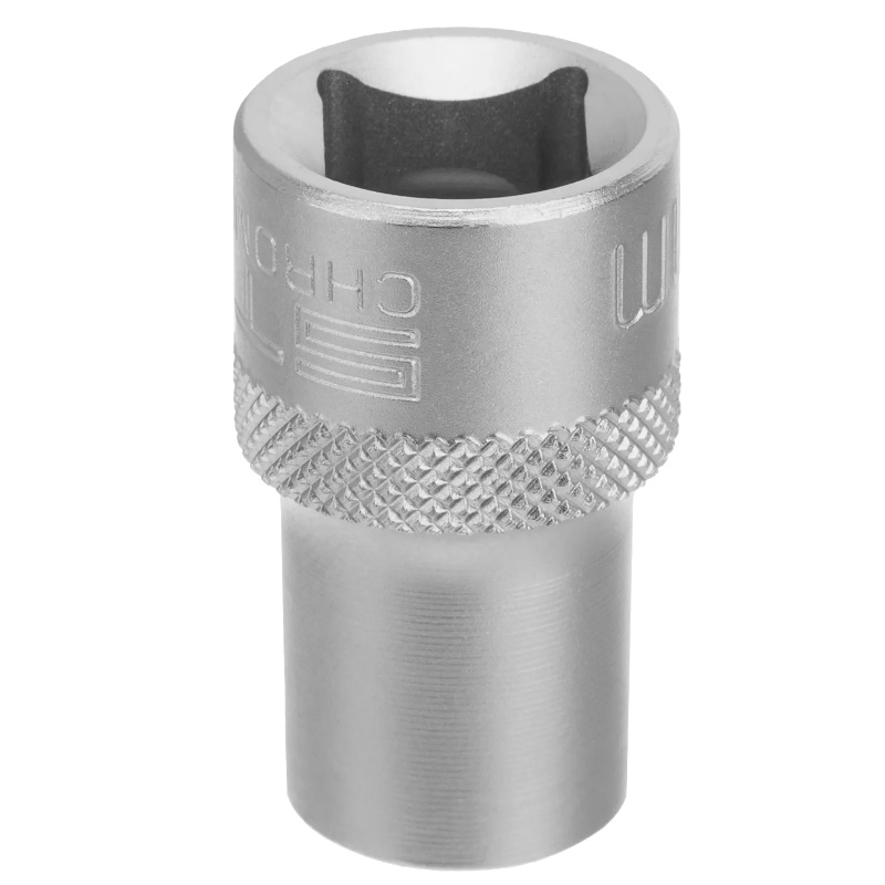 Головка торцевая Stels 13655, 12 мм, 12-гранная, CrV, под квадрат 1/2", хромированная