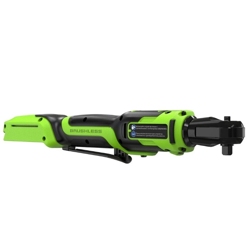 Гайковерт-трещотка аккумуляторная Greenworks GD24RW 24V 3804007CUA, б/щет,0-250об/мин, 1/2",80Нм,70 мм,1x2Ач,ЗУ,сумка,кор в Туле