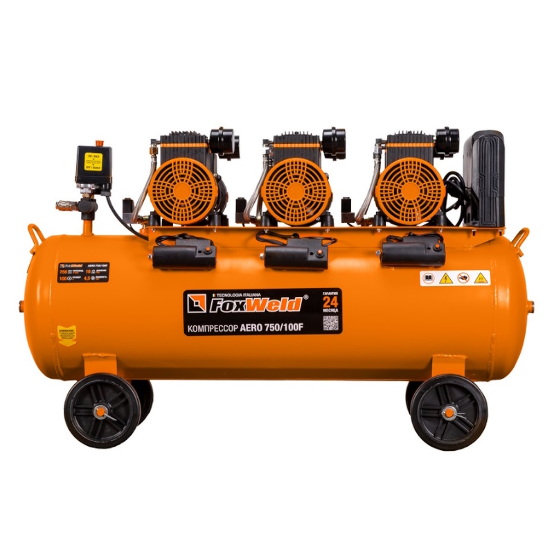 Компрессор безмасляный FoxWeld AERO 750/100F 9986