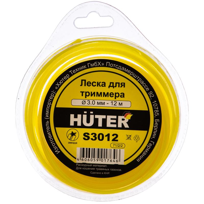 Леска для триммера Huter S3012 71/2/2 4606059017646, 3 мм