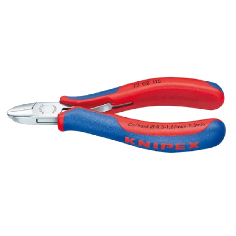 Бокорезы для электроники Knipex KN-7702115 округлая головка 115 мм 2-компонентные ручки 7922₽