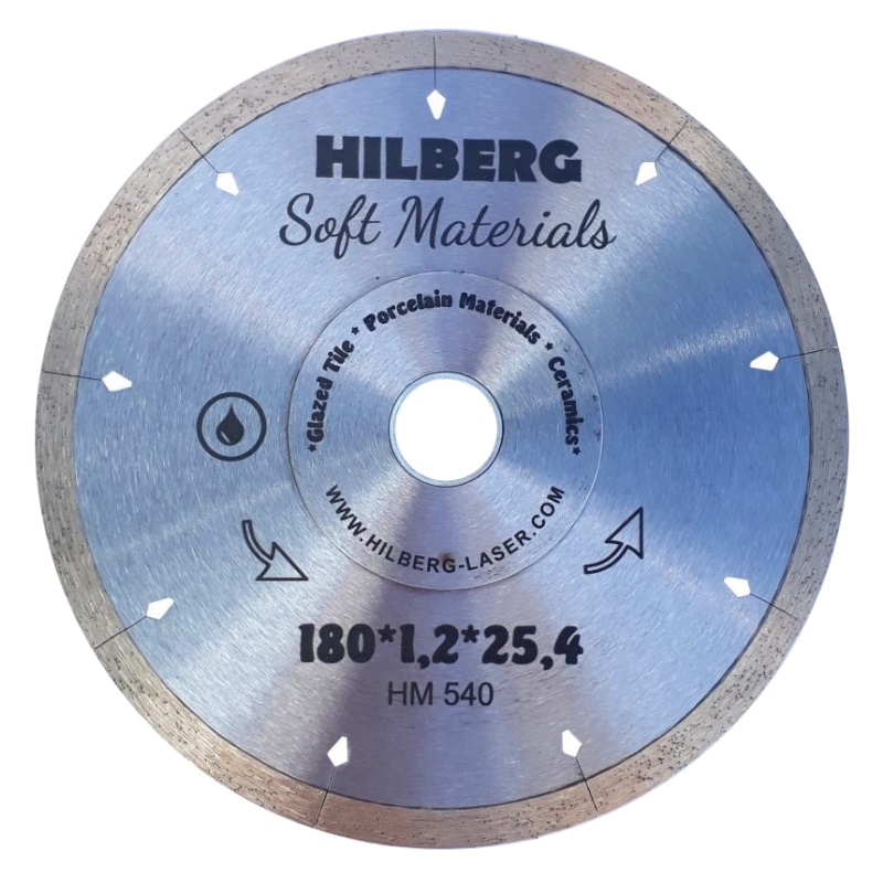 Диск алмазный отрезной Hilberg Hyper Thin HM540 (диаметр 180 мм, посадочное отверстие 25,4, толщина 1.2 мм) во Владимире