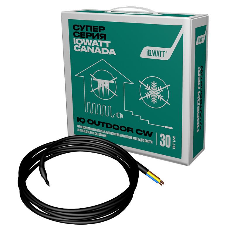 Греющий кабель для систем антиобледенения и снеготаяния Iqwatt IQ OUTDOOR CW 110m 00914 в Туле