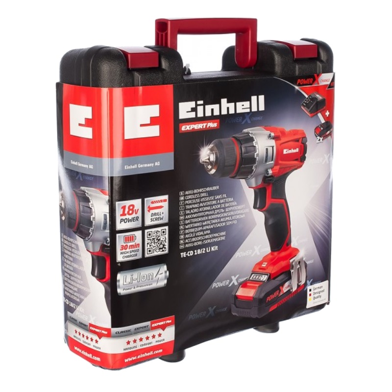 Дрель-шуруповёрт аккумуляторная Einhell PXC TE-CD 18/2 Li kit (2x1,5Ah) 4513830 в Угличе