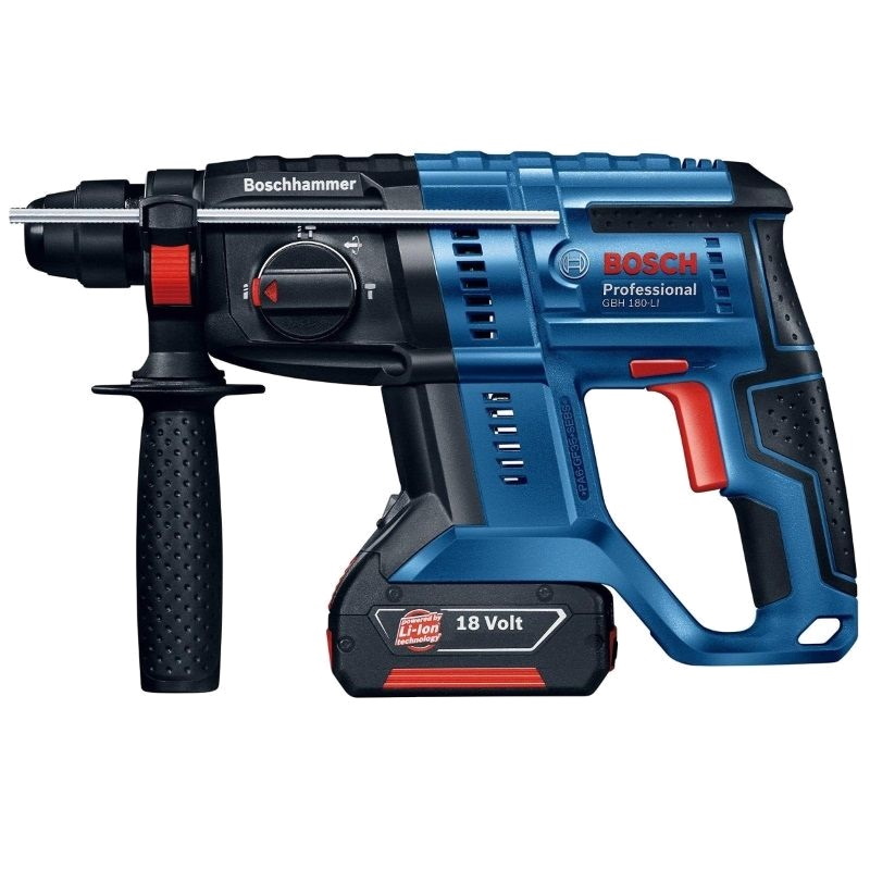 Аккумуляторный перфоратор Bosch GBH 180-LI 0.611.911.023  в кейсе, с защитной муфтой в Иваново
